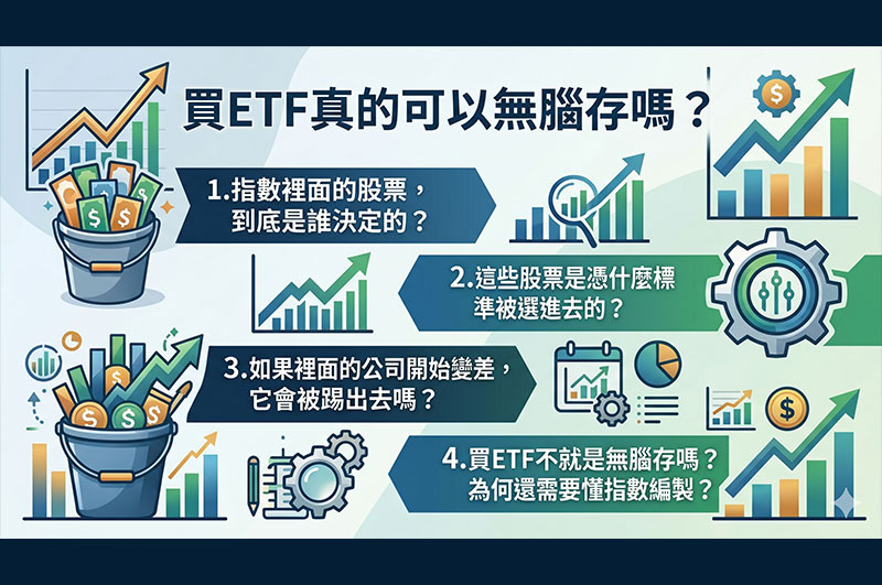 買ETF真的可以無腦存嗎?投資新手必懂的4個指數底層邏輯